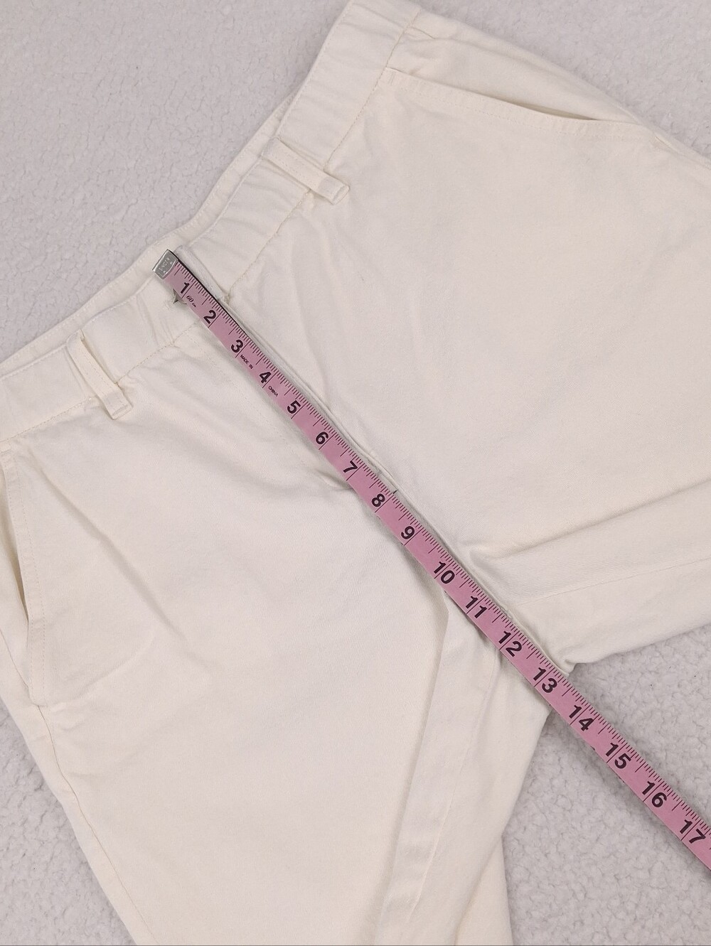Eileen Fisher Undyed Utility Organic Cotton Tapered Pant minimalist ivory white - Picture 6 of 16